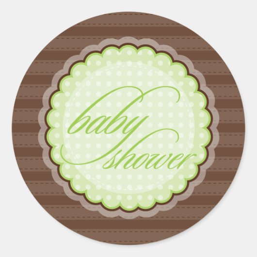 Rond STICKER / SEAL :: baby shower (Devant)