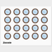 Rond STICKER / SEAL :: baby shower (Feuille)