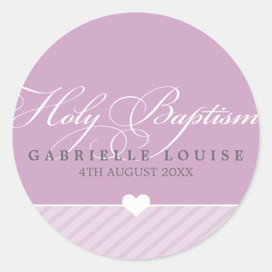 Rond STICKER SEAL - baptême saint :: beau type 4 (Devant)