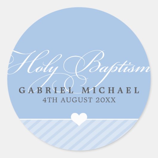 Rond STICKER SEAL - baptême saint :: beau type 5 (Devant)