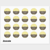 Rond STICKER SEAL :: design à motif 1 (Feuille)