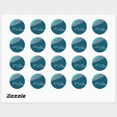 Rond STICKER SEAL :: élégance moderne 2 (Feuille)