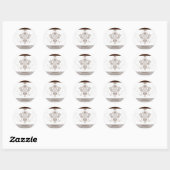 Rond STICKER / SEAL :: lustre 1 (Feuille)