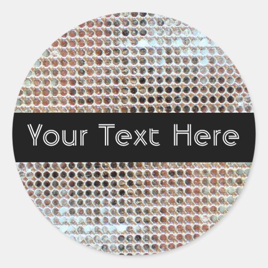 Rond Sticker Sequins Silver Sparkly (Devant)