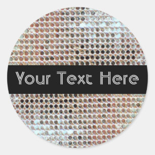 Rond Sticker Sequins Silver Sparkly