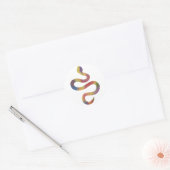 Rond Sticker serpent de style acrylique (Enveloppe)