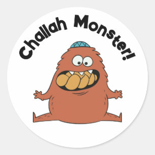 Rond Sticker Shabbat Monster Challah