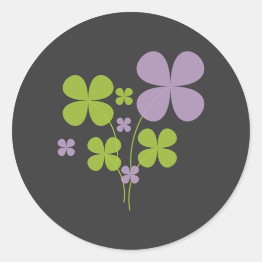 Rond Sticker shamrock (Devant)