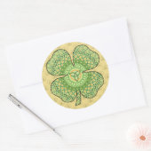 Rond Sticker Shamrock celtique (Enveloppe)