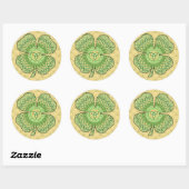 Rond Sticker Shamrock celtique (Feuille)