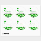 Rond Sticker shamrock JOUR DE LA SAINT PATRICK personna (Feuille)