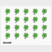 Rond Sticker shamrock St. Patrick's Day (Feuille)