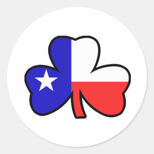 Rond Sticker Shamrock texan (Devant)