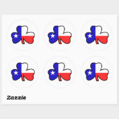 Rond Sticker Shamrock texan (Feuille)