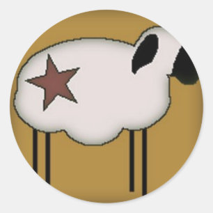 Rond Sticker Sheep #2