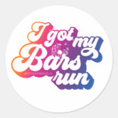 Rond Sticker Sheet Gradient - J'Ai Obtenu Mes Barres Ex (Devant)