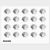 Rond Sticker Shell de la mer Noire (Feuille)