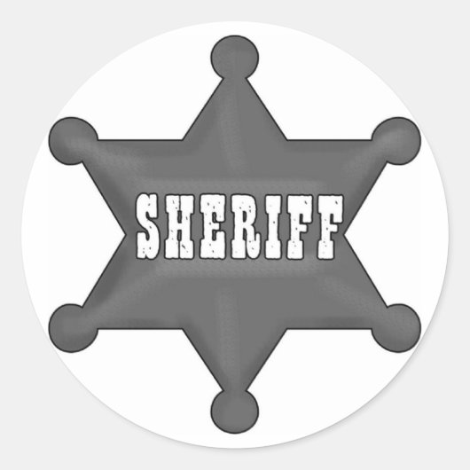 Rond Sticker Sheriff pour enfants (Devant)