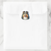 Rond Sticker Shetland Sheepdog (Sac)