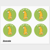 Rond Sticker Shiba (Feuille)
