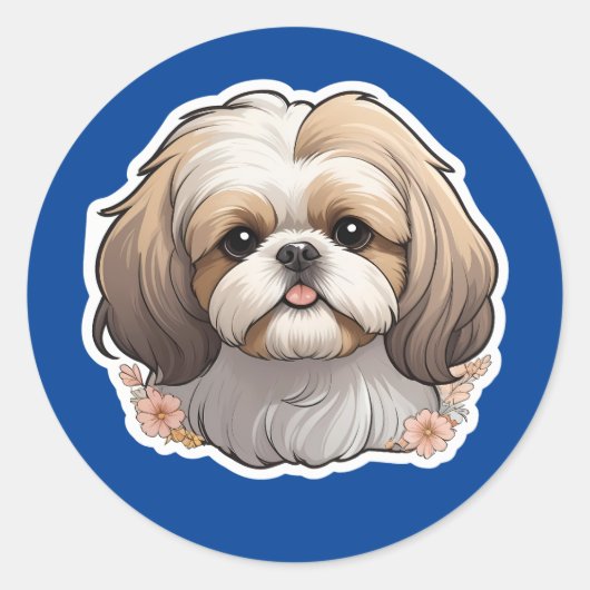 Rond Sticker Shih Tzu (Devant)