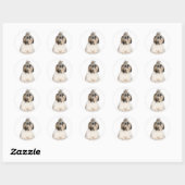 Rond Sticker Shih Tzu (Feuille)