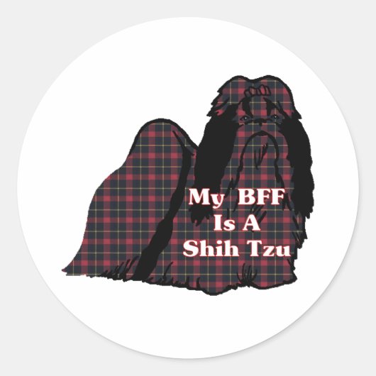 Rond Sticker Shih Tzu BFF (Devant)