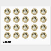Rond Sticker Shih Tzu Buddies (Feuille)