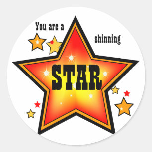 Rond Sticker Shinning Star