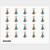 Rond Sticker Shopping Figure (Feuille)