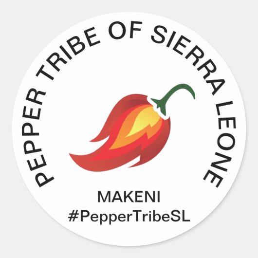 Rond Sticker Sierra Leone Pepper Tribe (Devant)