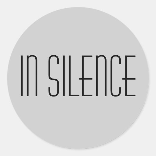 Rond Sticker Silence : gris moderne (Devant)