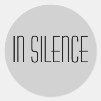 Rond Sticker Silence : gris moderne