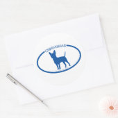 Rond Sticker Silhouette Chihuahuas (Enveloppe)