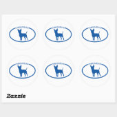 Rond Sticker Silhouette Chihuahuas (Feuille)