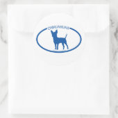Rond Sticker Silhouette Chihuahuas (Sac)
