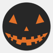 Rond Sticker Silhouette Jack-o'-lantern Halloween (Devant)