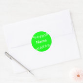 Rond Sticker Silhouette Softball Vert (Enveloppe)
