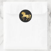 Rond Sticker Silhouette Unicorne Danseur (Sac)