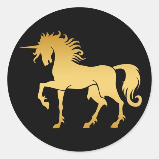 Rond Sticker Silhouette Unicorne Danseur (Devant)