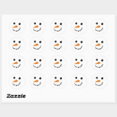 Rond Sticker Silly Snowman (Feuille)