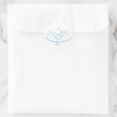 Rond Sticker simple en lotus bleu (Sac)