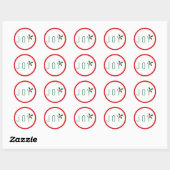 Rond Sticker simple Joie Holiday (Feuille)