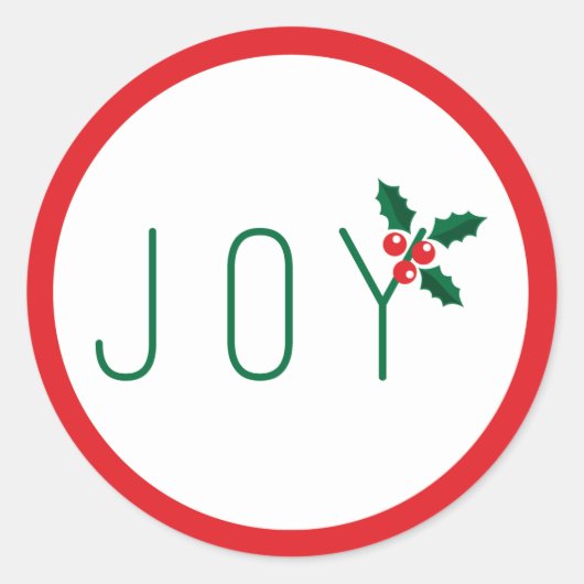 Rond Sticker simple Joie Holiday (Devant)