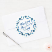 Rond Sticker simple Joyeux Fête des Mères Fleur de cour (Enveloppe)