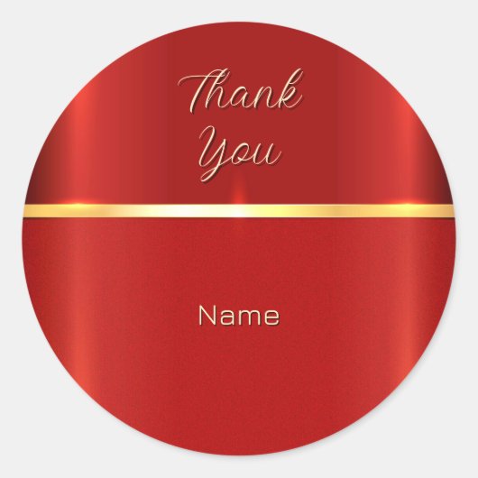 Rond Sticker simple rouge (Devant)