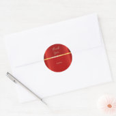 Rond Sticker simple rouge (Enveloppe)
