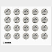 Rond Sticker simple Zebra (Feuille)