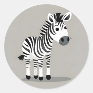 Rond Sticker simple Zebra