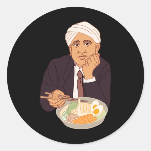 Rond Sticker Sir Raman Ramens (Devant)